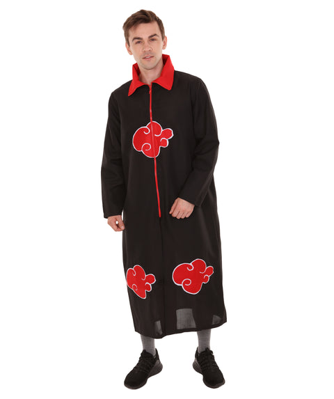 Adult Men's Anime Costume | Black & Red Cosplay Costume