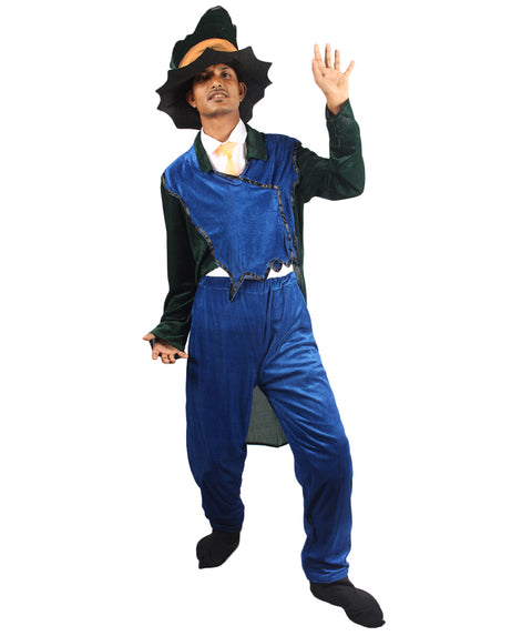 Adult Men's Wizard Costume | Black & Blue Cosplay Costume