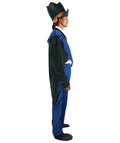 Adult Men's Wizard Costume | Black & Blue Cosplay Costume