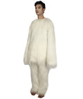 Furry Dog Collection | Men's White Spiked Furry Dog Costume with Tail | Cosplay Halloween Costume