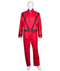Adult Men's Costume for Cosplay Michael Jackson Thriller Red Suit HC-472 - HalloweenPartyOnline