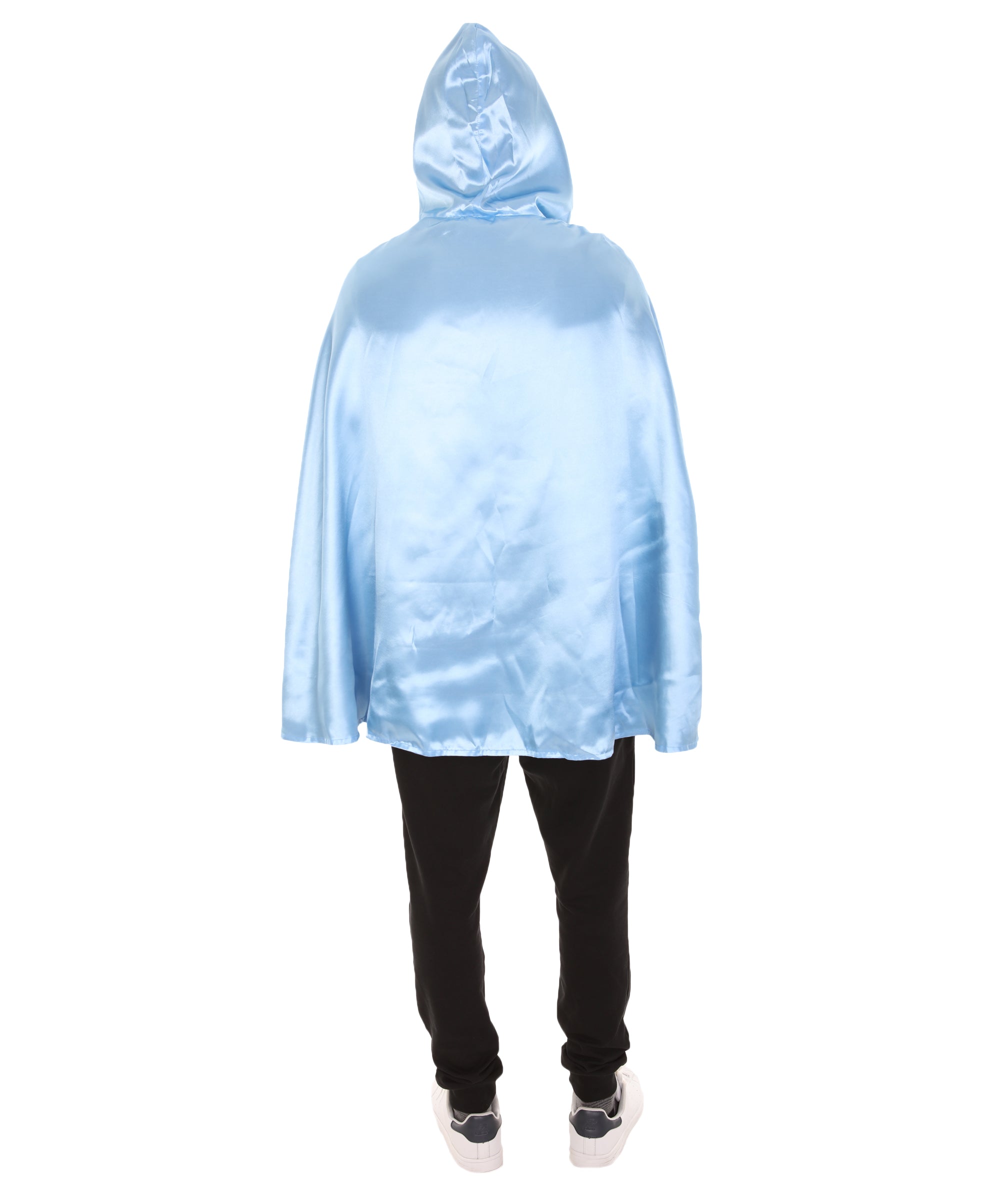 Cape Mens Hooded Black With Collar Adult Costume Male main image 1