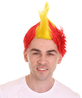 Red Yellow Mohawk Wig