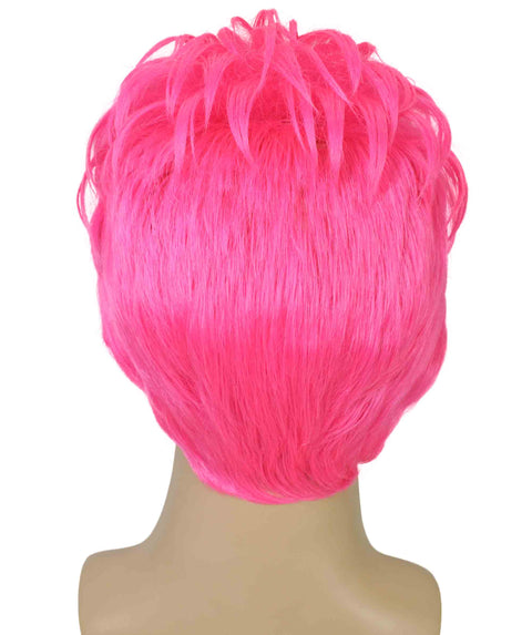 90's Rave Guy Dark Pink Wig