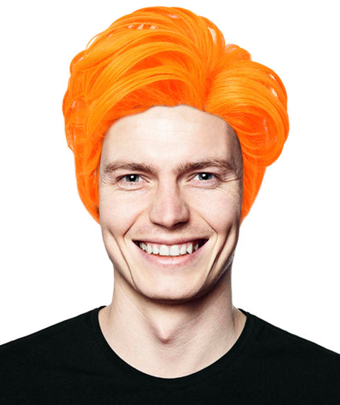 90's Rave Guy Orange Wig