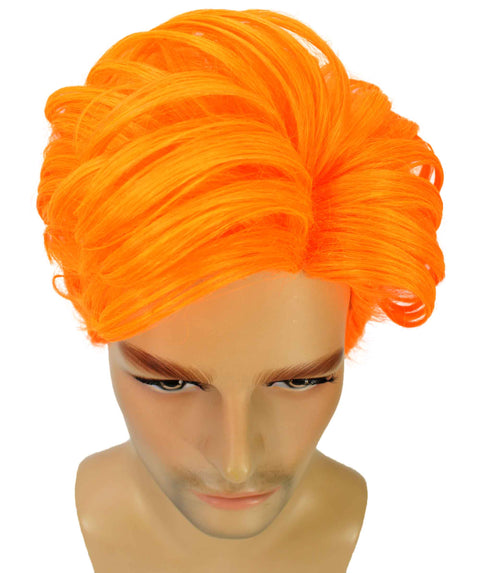 90's Rave Guy Orange Wig