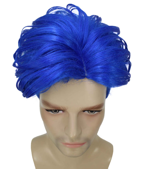 90's Rave Guy Dark Blue Wig