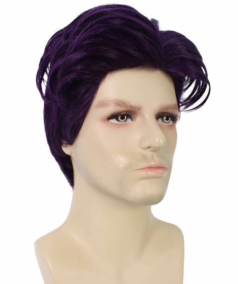 90's Rave Guy Dark Purple Wig