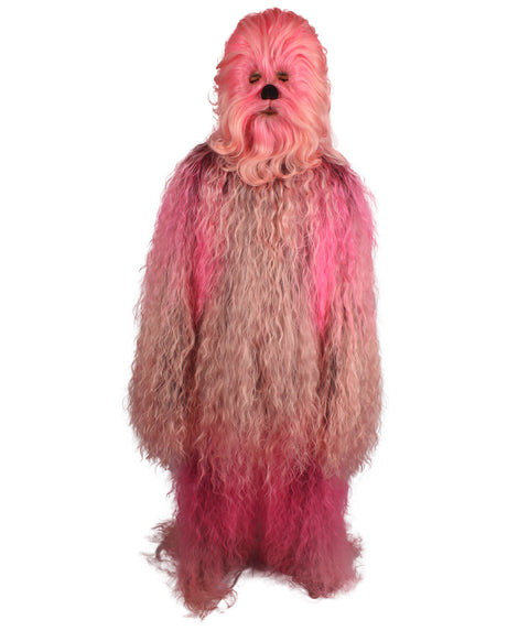 Pink  Unisex Long Hairy Warrior Ape Military