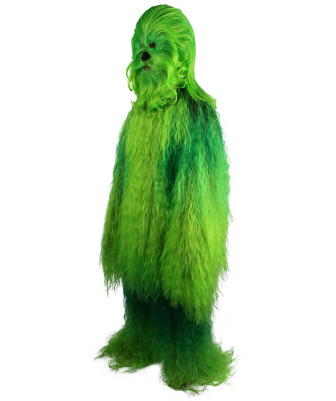 Green Unisex Long Hairy Warrior Ape Military
