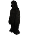 Black Unisex Long Hairy Warrior Ape Military