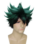 Adult Men's Dark Green Color Spiked Cosplay Wig