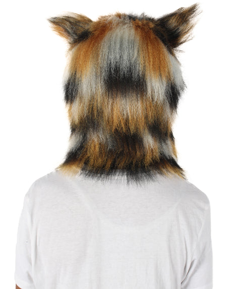 HPO Orange and Brown spotted Leopard | Wig with Mask  - Long Synthetic Fibers