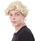 Mens Colonial Judge Wigs | Blonde Historical Wigs | Premium Breathable Capless Cap