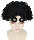 41'S betty womens black vintage wig from upper side