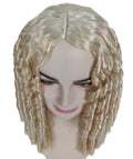 Film Star Long Spiral Curls Womens Wig | Blonde Fancy Character Cosplay Halloween Wig | Premium Breathable Capless Cap