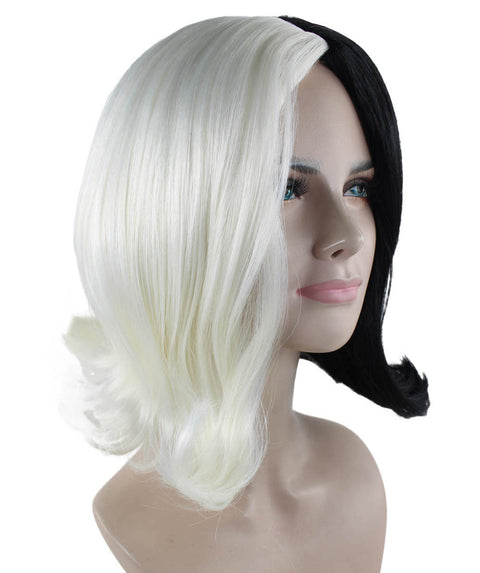 Two-toned Black & White Wig