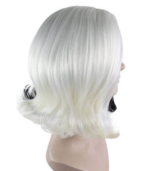 Two-toned Black & White Wig