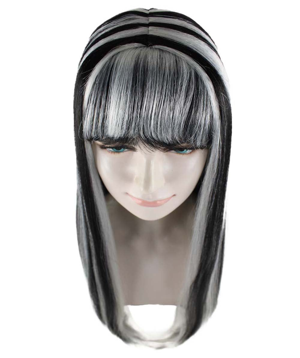 Madame Monster Wig Black with White Streaks main image 1