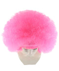 Pink bubble afro wig