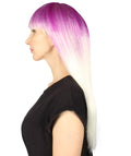 Purple and White Two-Toned Long Bob Cosplay Wig