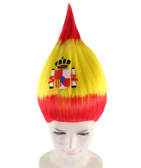 Spain Flag Troll Wig