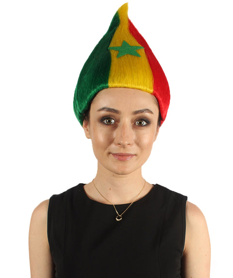 Senegal Flag Troll Wig