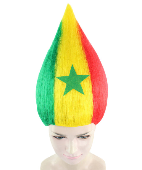 Senegal Flag Troll Wig