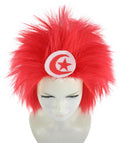 Tunisia Flag Mullet Wig