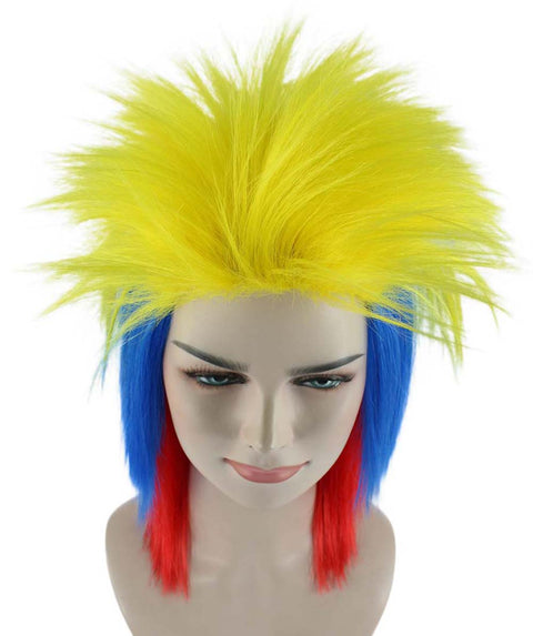 Colombia  Flag Mullet Wig