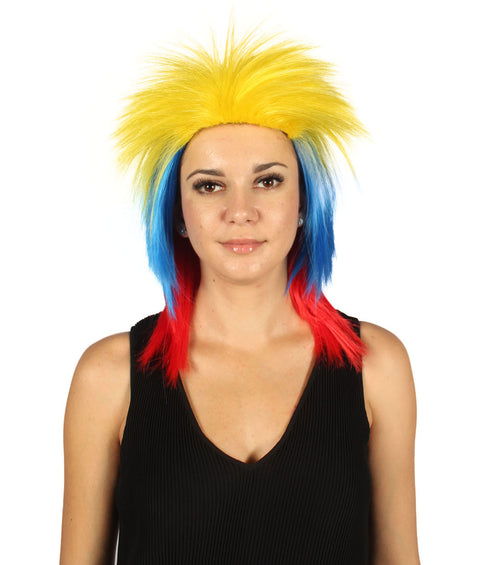 Colombia  Flag Mullet Wig