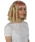 Women's Colonial Pink Curly Wig 