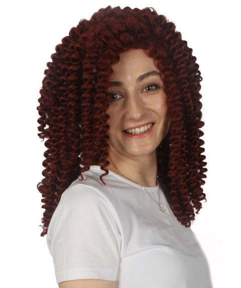Colonial Auburn Curly Wig