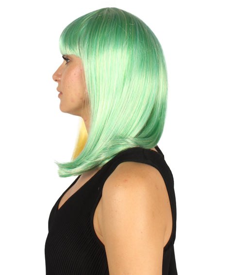 Womens Two-tone Medium Bob Wig | Multiple Color Collection | Premium Breathable Capless Cap