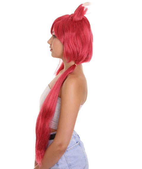 Womens Game Cosplay Wig | Red Video Game Wigs | Premium Breathable Capless Cap