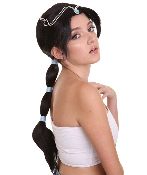 Womens Princess  Braided Wig | Black TV/Movie Wigs | Premium Breathable Capless Cap