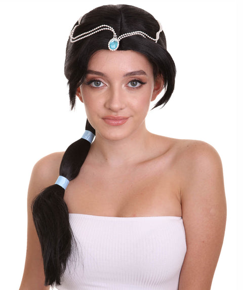 Womens Princess  Braided Wig | Black TV/Movie Wigs | Premium Breathable Capless Cap