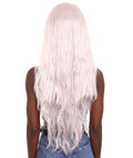 Women's Long Length Belgium Born Youtuber Wig - Long Wavy White Hair - Capless Cap Design