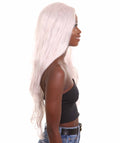 Women's Long Length Belgium Born Youtuber Wig - Long Wavy White Hair - Capless Cap Design