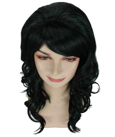Women's Dark Green Curly Wig
