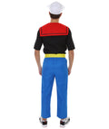 Adult Men's Sailor Man Captain 4 piece Costume | Black and Blue Cosplay Costume