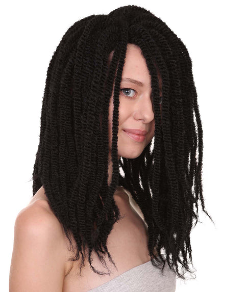 Black Dreadlock Women's Wig | Human Hair Dreadlock wig | Premium Breathable Capless Cap