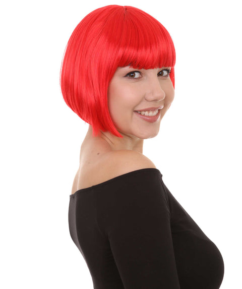 Women's Bob Wig | Short Fancy Cosplay Halloween Wig | Premium Breathable Capless Cap