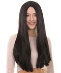 Black Witch Womens Wig | Long Horror Cosplay Halloween Wig | Premium Breathable Capless Cap