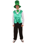 Adult Men's Irish Leprechaun Costume | Green and Black Cosplay Costume