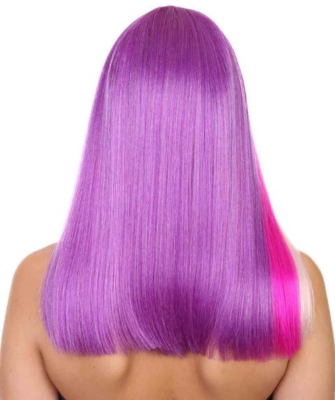 multicolored pony wig