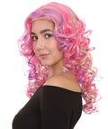 Pink Mixed Party Girl Curly Women's Wig