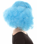 Women's Shoulder Length Poofy with Wild Thoughts Wig - Cotton Candy Blue Hair - Capless Cap Design