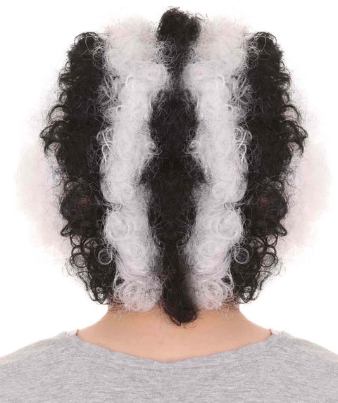 Real Madrid Afro Wig | Black And White Afro Wig