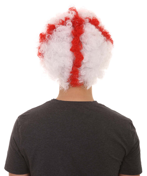 England Sport Afro Wig